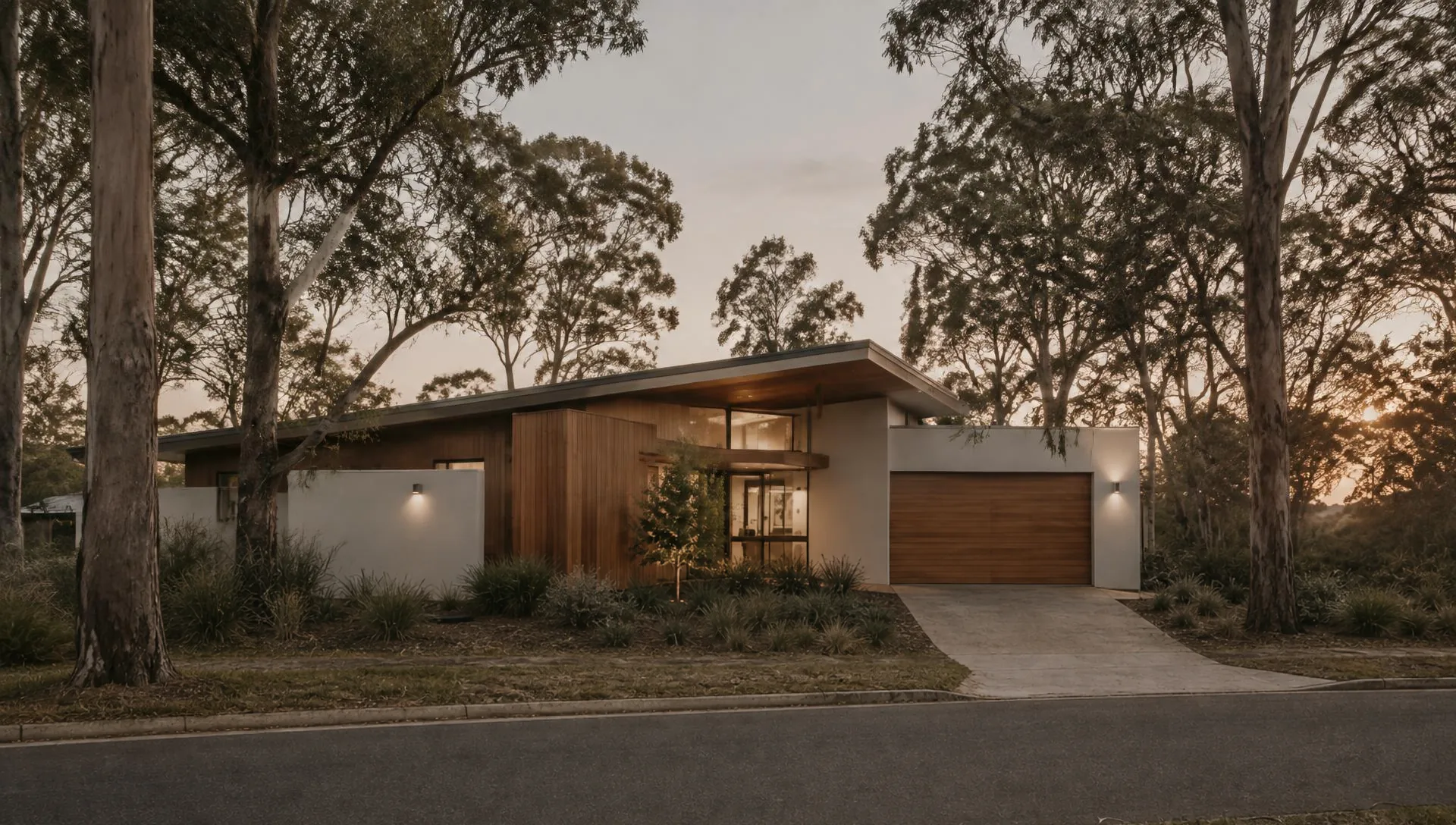 Refined modern Queensland home set among eucalypts